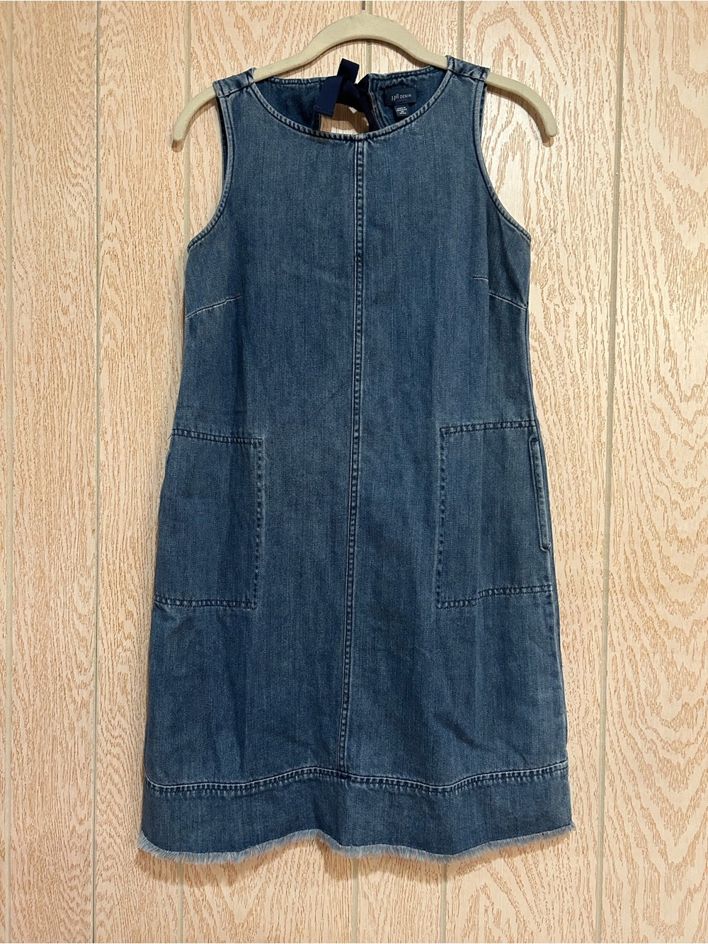 J. Jill Washed Blue Denim Sleeveless Shift XS Dress